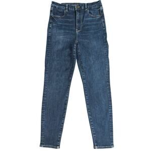 American Eagle Women’s Curvy Super Hi-Rise Jegging Denim Jeans Super Stretch 12